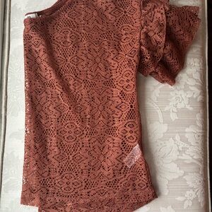 Forever 21 Rust Lace Blouse